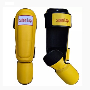 Professional Boxing Shin Guards Blue Black EVA Material Lightweight Protective Gear for Adults Unisex - Product Image 1