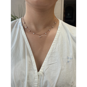 Collar de cadena con diamante ovalado de laboratorio de lujo, 1.35CT VVS VS EF, oro macizo, regalo de aniversario para ella - Product Image 1