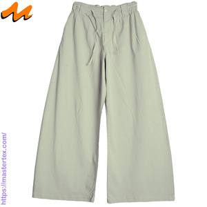 กางเกงขายาวทรงปล่อยสำหรับผู้หญิง ยี่ห้อ MASTER TEXTILE ผลิตจากวัสดุรักษ์โลก ซักได้ ระบายอากาศดี มีเชือกผูกเอวยางยืดในตัว เหมาะสำหรับงานปาร์ตี้ - Product Image 1