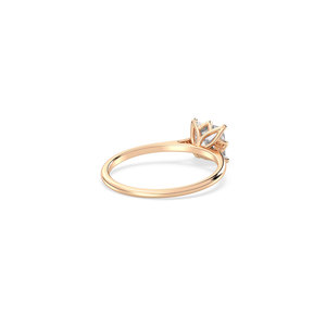 Bague de fiançailles pour femme REYES HPHT CVD, diamant de laboratoire cultivé en or massif 14 carats, taille princesse, minimaliste, certifiée IGI, bijoux fins - Product Image 4