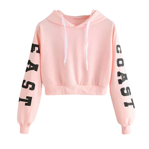 Custom logo Wholesale Cheap Price Long Sleeve Oversized Woman Hoodie Crop Top for <b>Women</b> Cropped Top Hoodie Plus Size - Product Image 5