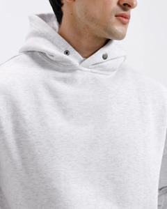 Sudadera con Capucha Oversize Gruesa sin Cordones, Personalizable con Logo, de Algodón Pesado 100%, Estilo Urbano para Hombre - Product Image 4