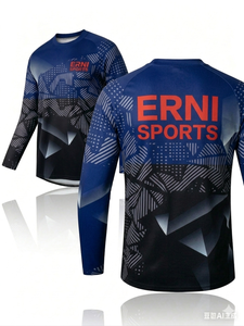 Breathable Quick Dry Motorcycle Racing Jersey Long Sleeve Motocross Shirt Downhill Bike Cycling <b>Top</b> OEM - Product Image 5