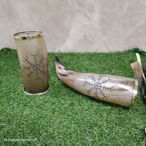 Cuerno para beber de nuevo diseño de alta calidad con logotipo grabado de anillo de latón Cuerno de buey de alta venta natural Cuerno para beber a bajo precio - Product Image 4