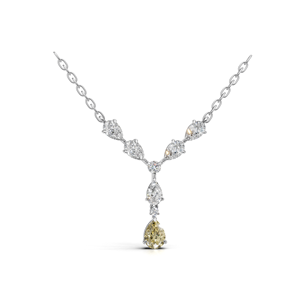 Collier pendentif en or 18 carats avec diamant taille poire certifié IGI, bijoux fins de luxe en rhodium pour mariage, fiançailles, cadeau - Product Image 1
