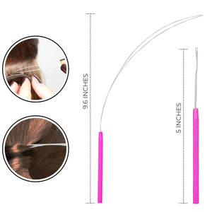 Kit de Herramientas de Alta Calidad para Extensiones de Cabello Hechas a Mano, Alicates de Acero Inoxidable Rosa, Tijeras, Aguja, Regal Impex - Product Image 3