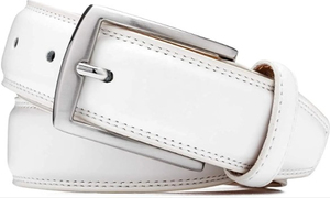 Ceinture pour homme en cuir de vachette véritable blanc de qualité supérieure avec boucle en acier, design dragon tendance, respirante et imperméable - Product Image 3