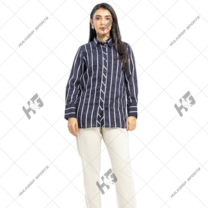 Fashion and Versatile Button <b>Down</b> Long Sleeve Striped Shirt Wholesale ODM & OEM Leisure Classic Man/women Business Shirt - Product Image 6