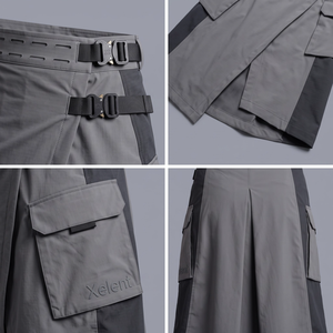 Jupe tactique OEM personnalisée Techwear 3L GORE-TEX imperméable, jupe-culotte asymétrique drapée, poches cargo - Product Image 4