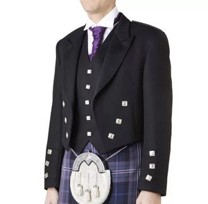 Veste de cérémonie écossaise Prince Charlie élégante pour homme, 100 % laine, motif uni, saison hiver, service OEM, classique - Product Image 3