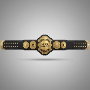 Ceinture de championnat en métal personnalisée avec plaque dorée, quatre plaques latérales de 2 mm/4 mm d'épaisseur, équipement de lutte, ceinture de récompense personnalisée - Product Image 1