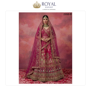 <b>Top</b> Offer on Luxury Quality Modern Designer Wedding Wear Collection Soft Silk with Chappat Zari and Thread work Lehenga Choli - Product Image 5
