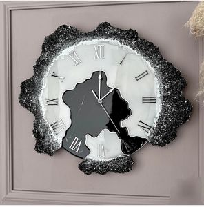 Handcrafted Resin Quartz Analog Wall <b>Clock</b> Geometric Art Design Modern Single Face Needle Movement for Living Room <b>Bedroom</b> Decor - Product Image 5