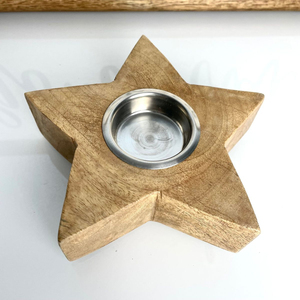 Handmade Wood Star Candle Holder Set Home Decor Wooden Holder for Wedding Christmas Gifts and Eco-Friendly Table Decoration - Product Image 6
