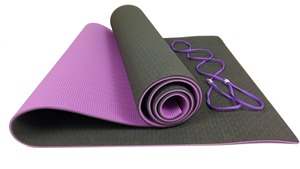 Tapete de Yoga TPE Morado de 6 mm, Antideslizante, Rectangular, Universal, para Ejercicios de Fitness - Product Image 4