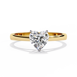 Anillo de Compromiso Clásico con Diamante Cultivado en Laboratorio de 1.0 Quilates, Corte Corazón, Oro de 10k, 14k, 18k, Certificado IGI, Diamante VS DEF para Aniversario o Boda - Product Image 1