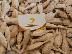 Wooden Fish Shape Cutouts for Creative Craft and Handmade Accessories Bulk Supply - Product Image 1