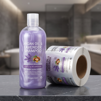 Étiquette de shampooing transparente de luxe personnalisée, logo personnalisé, autocollant en vinyle imperméable, étiquettes d'emballage de produits cosmétiques