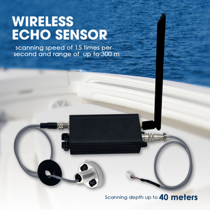 เครื่องหาปลาไร้สายระยะไกลระดับมืออาชีพ 300 ม., จอ LCD ความละเอียดสูง 3.5 นิ้ว, เครื่องวัดความลึกโซนาร์แบบพกพาสำหรับเรือตกปลาและกิจกรรมกลางแจ้ง - Product Image 4