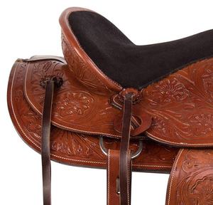 อานม้าหนังตะวันตกพร้อมชุดตะปูม้า,อานหนังแท้อานแข่งภาษาอังกฤษ - Product Image 5