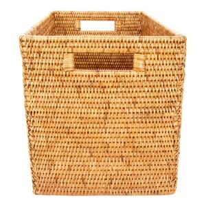Cesta rectangular de ratán para almacenamiento, cesta de almacenamiento hecha a mano, venta al por mayor, ecológica, hecha en Vietnam - Product Image 3
