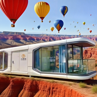 Petite maison moderne de luxe sur roues cadre de remorque en acier préfabriqué maison mobile pour utilisation en entrepôt