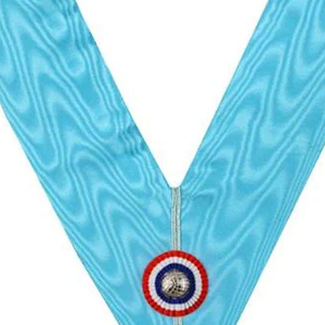 Collar Masónico para Oficiales Grandes, Color Rosa y Azul con Hilos Dorados, Collar de Oficial Bordado a Medida de Alta Calidad - Product Image 5