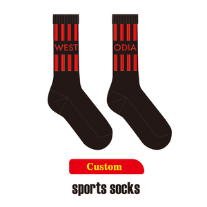 Quentin ถุงเท้ากีฬาสำหรับผู้ชายและผู้หญิง, ผ้าฝ้ายหนาใช้ได้ทั้งชายและหญิงถุงเท้าวิ่งกีฬาบาสเกตบอลเทนนิสสีดำแดง - Product Image 3