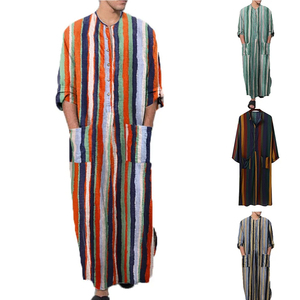 ชุดจุบบะห์สีขาวทันสมัย ระบายอากาศได้ดี สำหรับผู้ชาย สไตล์อาหรับ มุสลิม โธบ ดูไบ อาหรับตะวันออกกลาง รอมฎอน ความยาวถึงข้อเท้า ขายส่ง - Product Image 1