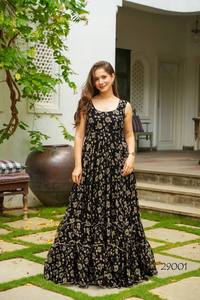 Vestido Fabuloso Indio-Pakistaní, Hermosa Tela de Georgette, Estampado Digital, Ropa Elegante para Fiestas y Eventos, Estilo Bollywood, Ropa Casual - Product Image 4