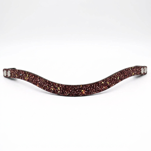 Diadema de alta calidad con cristales termoadhesivos brillantes para caballos con logo, productos ecuestres, diadema para brida. - Product Image 6