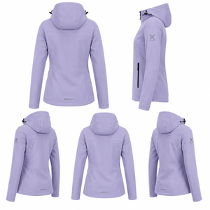 Chaqueta Softshell con Capucha para Mujer X Sports City, Cierre de Cremallera, Color Sólido, Resistente al Viento, Ropa de Exterior para Otoño - Product Image 2