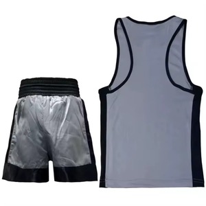 Tenue de compétition professionnelle de kick-boxing en Spandex/Polyester – Ensemble gilet et short de boxe personnalisé pour adulte - Product Image 2