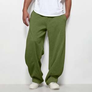 Pantalon de survêtement ample pour homme avec taille élastique et cordon de serrage, jambe large, poches, style streetwear, fabrication OEM, vente en gros - Product Image 5
