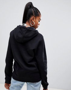 Sweat-shirt à capuche noir pour femme, coupe classique, col montant, manches longues, en coton tricoté, idéal pour l'automne - Product Image 4