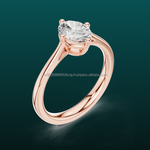 แหวนพิ้งกี้ส่วนบุคคล14K สำหรับผู้หญิง - Product Image 1