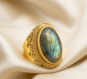 Blue Flash <b>Labradorite</b> <b>Ring</b> 925 Sterling Silver Rose Gold Yellow Gold Plated Handmade Vintage Boho Statement Gemstone <b>Ring</b> Women - Product Image 1