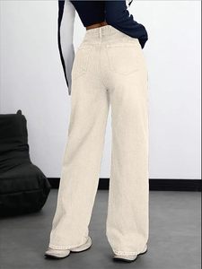 Jeans de Mezclilla para Mujer, Estilo Casual, Corte Bootcut, Desgastados, Lavado Claro, Corte Regular, para Uso Diario - Product Image 3