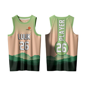 Maillots de basketball sans manches pour hommes, avec logo imprimé sur le devant, 100 % polyester, respirants, anti-humidité et séchage rapide - Product Image 4