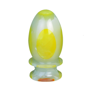 Home And Hotel Interior Decor Patchwork Yellow Color <b>Egg</b> Shape Onyx Lamp Luxury Handcrafted Onyx Marble Table Lamp For Elegant - Product Image 1