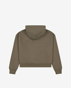 Heavy Weight 450gsm 100% Organic Cotton Boxy Fit Cropped Zip Up Hoodie Cozy Sweatfleece Perfect Zip Hoodie Thick Cotton Hoodie - Product Image 2