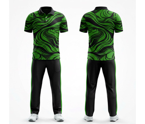 Stylish <b>Cricket</b> Uniform Custom Sublimated Design | Men Women Youth <b>Cricket</b> Wears Polo Shirt and Trouser Full Team Outfit - Product Image 2