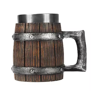 Mug en bois rustique fait main en Inde, style antique, verre à bière, décoration naturelle pour la maison, provenant d'Inde par Crescent Crafts - Product Image 4