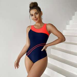 Ventes en gros de maillots de bain une pièce pour femmes, vêtements de sport de course, imprimé en spandex et polyester, couleurs personnalisables à l'avant, couleur sexy - Product Image 2