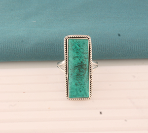 Wholesale Classic Party Women's Rectangular Amethyst 925 <b>Sterling</b> <b>Silver</b> Rope <b>Wire</b> Bezel Setting Ring Supplier - Product Image 2