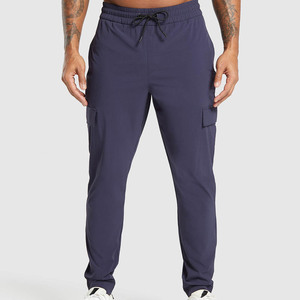 Top Trending Wholesale Custom Logo Men's <b>Stretch</b> <b>Cargo</b> Pants Drawstring Elastic Waist Side Pockets Casual Joggers At Low Price - Product Image 1