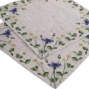 Servilletas de algodón impresas de primera calidad 100% servilleta de mesa decorativa de tela suave tacto ligero paño de comedor reutilizable acabado elegante - Product Image 2