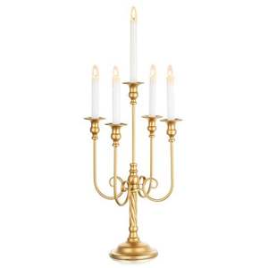 Candelabro de Metal Dorado de 3 Brazos para Navidad, Decoración Interior de Lujo, Iluminación Romántica para Mesa de Comedor, Candelabro Clásico para Decoración del Hogar - Product Image 2