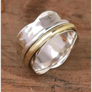 Geometric 925 Sterling <b>Silver</b> Minimalist Wedding Band Unisex Everyday Wear <b>Ring</b> - Product Image 5