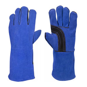 Gants de travail en cuir de vachette fendu pour soudeurs, prix de gros, gants de soudage ignifuges, protection des mains, gants de sécurité pour le travail - Product Image 1